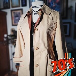 Vintage 70s A VIRGO MODEL‎ MELBOURNE Tan Women's Coat